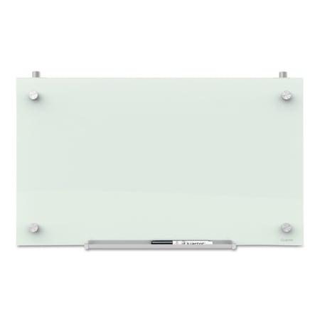 Quartet Boards, Magnetic Dry Erase, 18", 30", Glass Frame, White PDEC1830